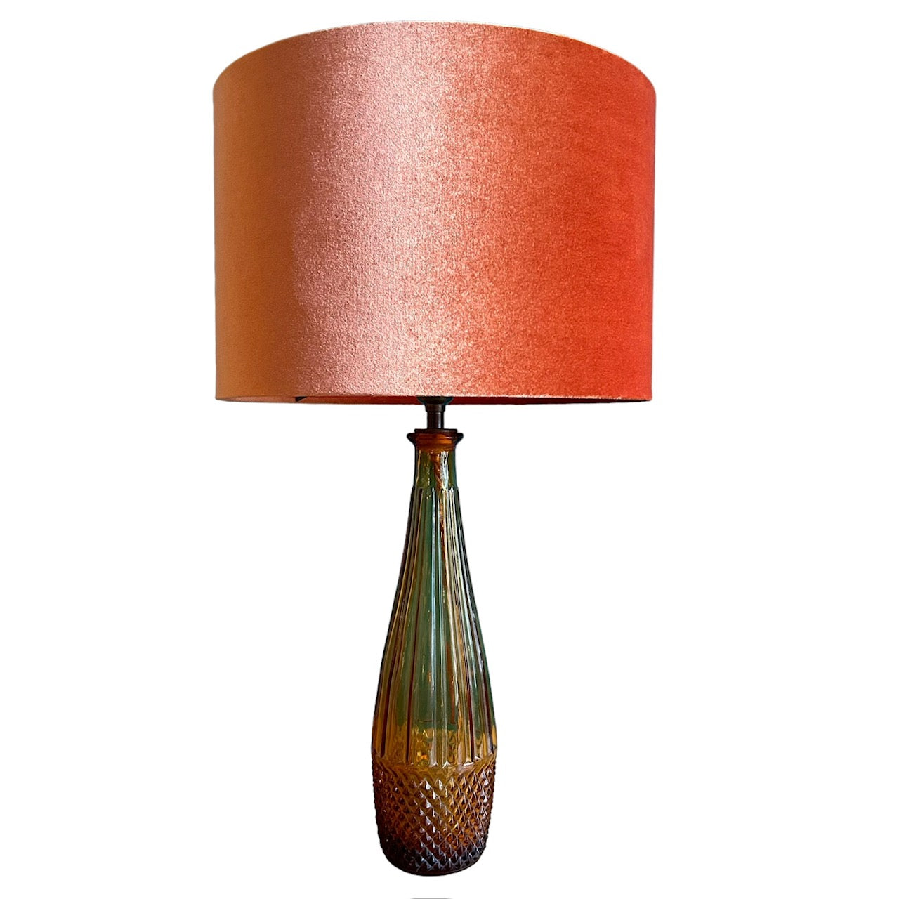 Glass cone lamp in amber