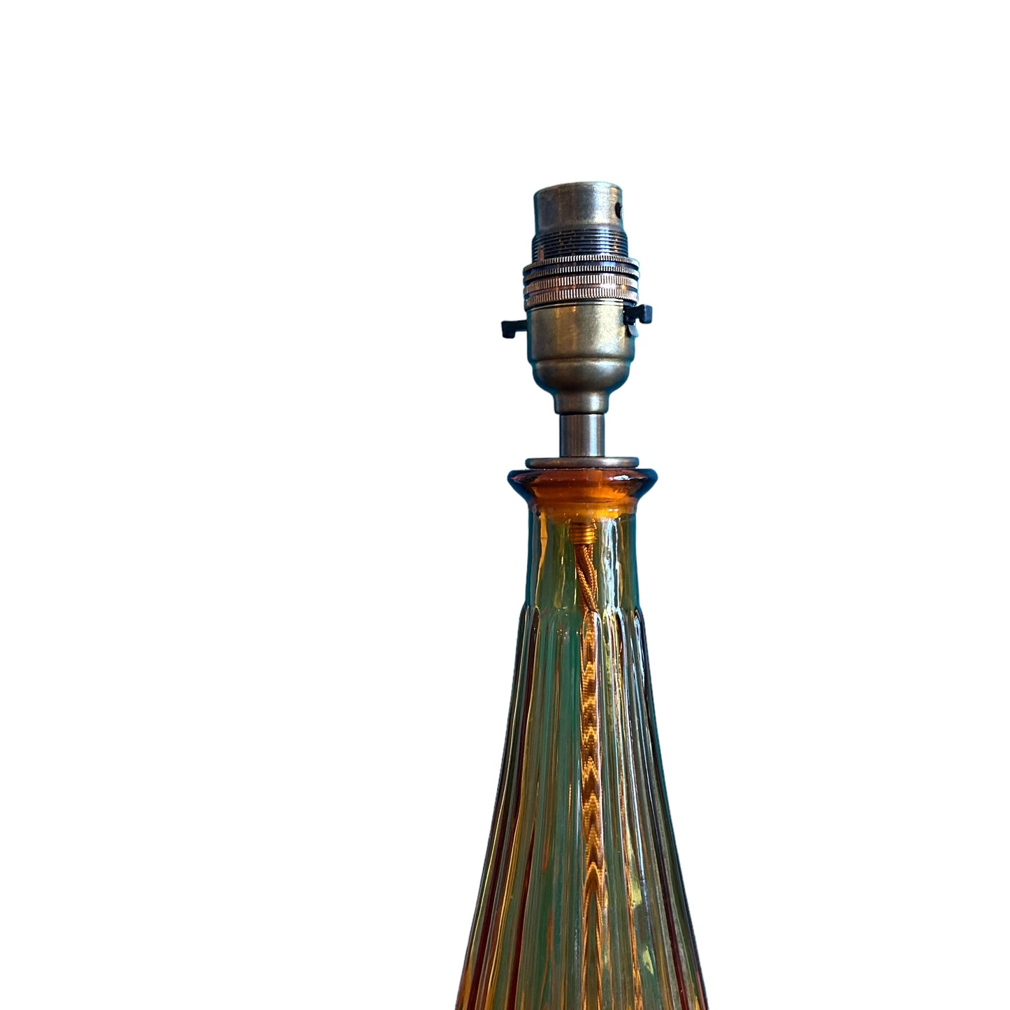 Glass cone lamp in amber