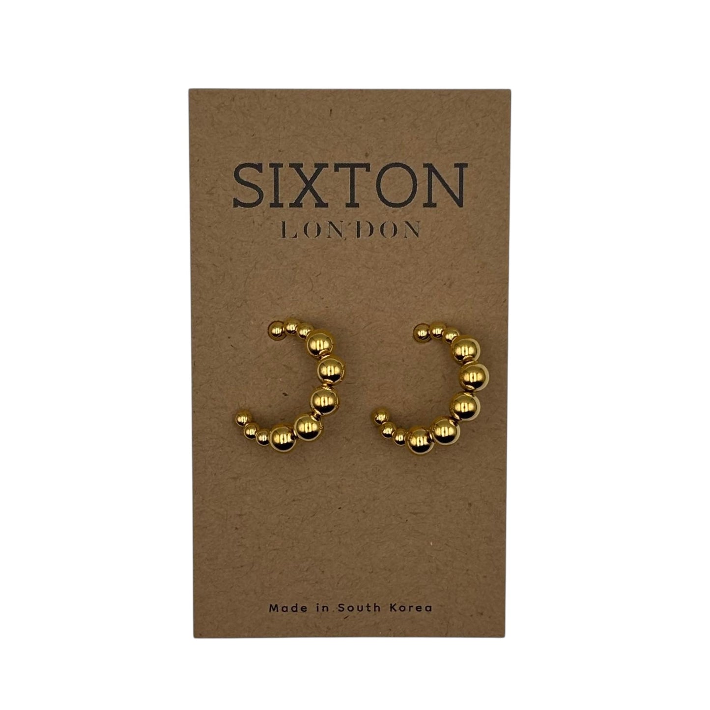 Gold Bobble Hoop earrings
