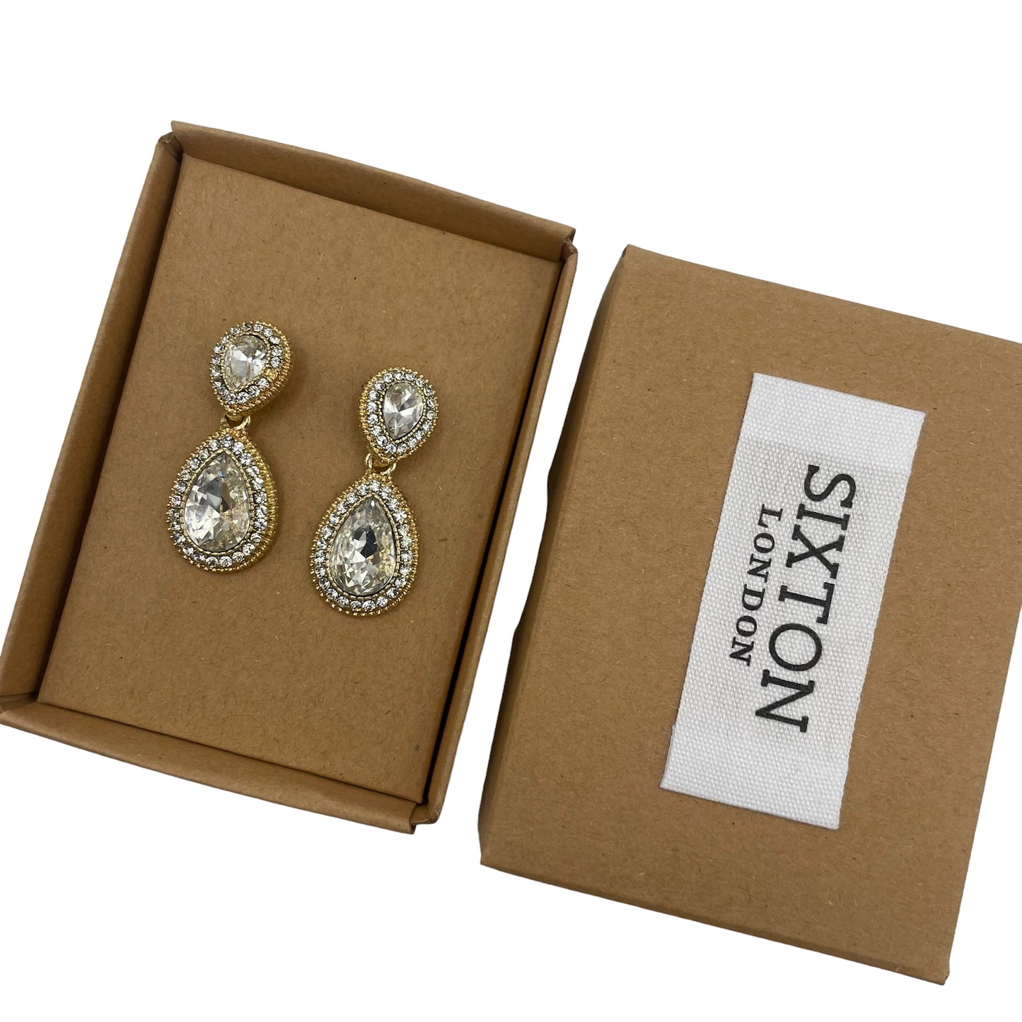 Champagne drop earrings