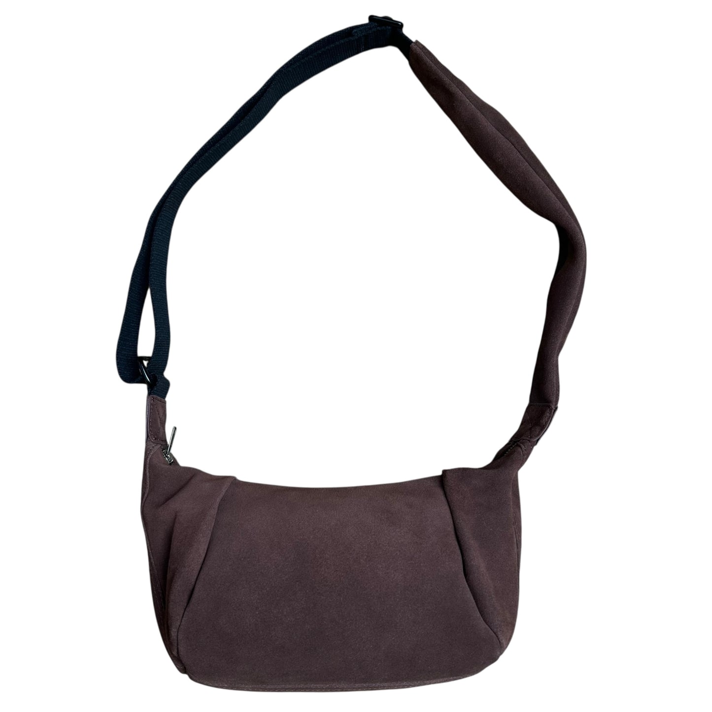 Brixton cross body sling bag - dark brown suede - small