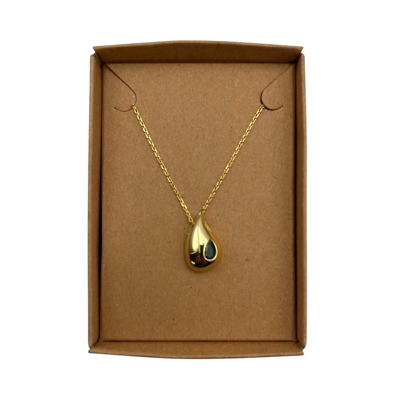 Green Droplet necklace