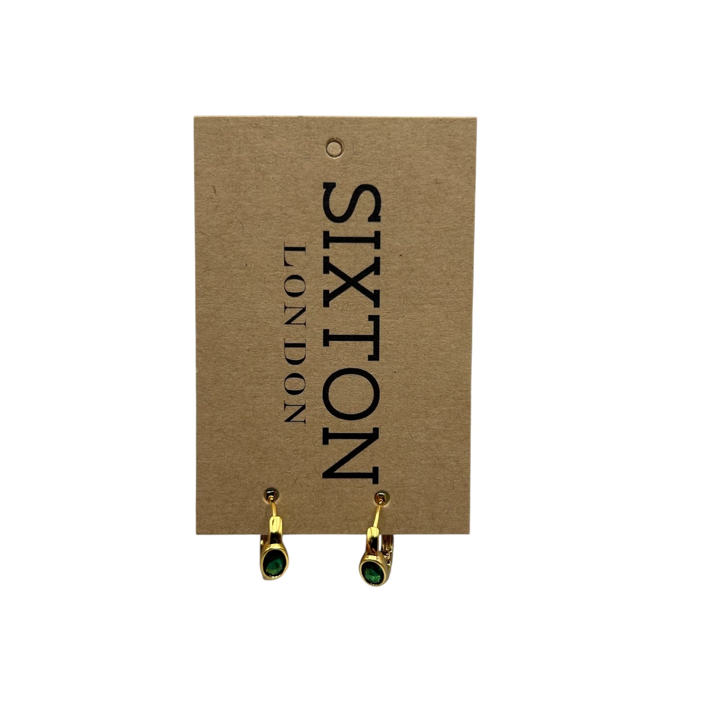 Green Huggie Style earrings