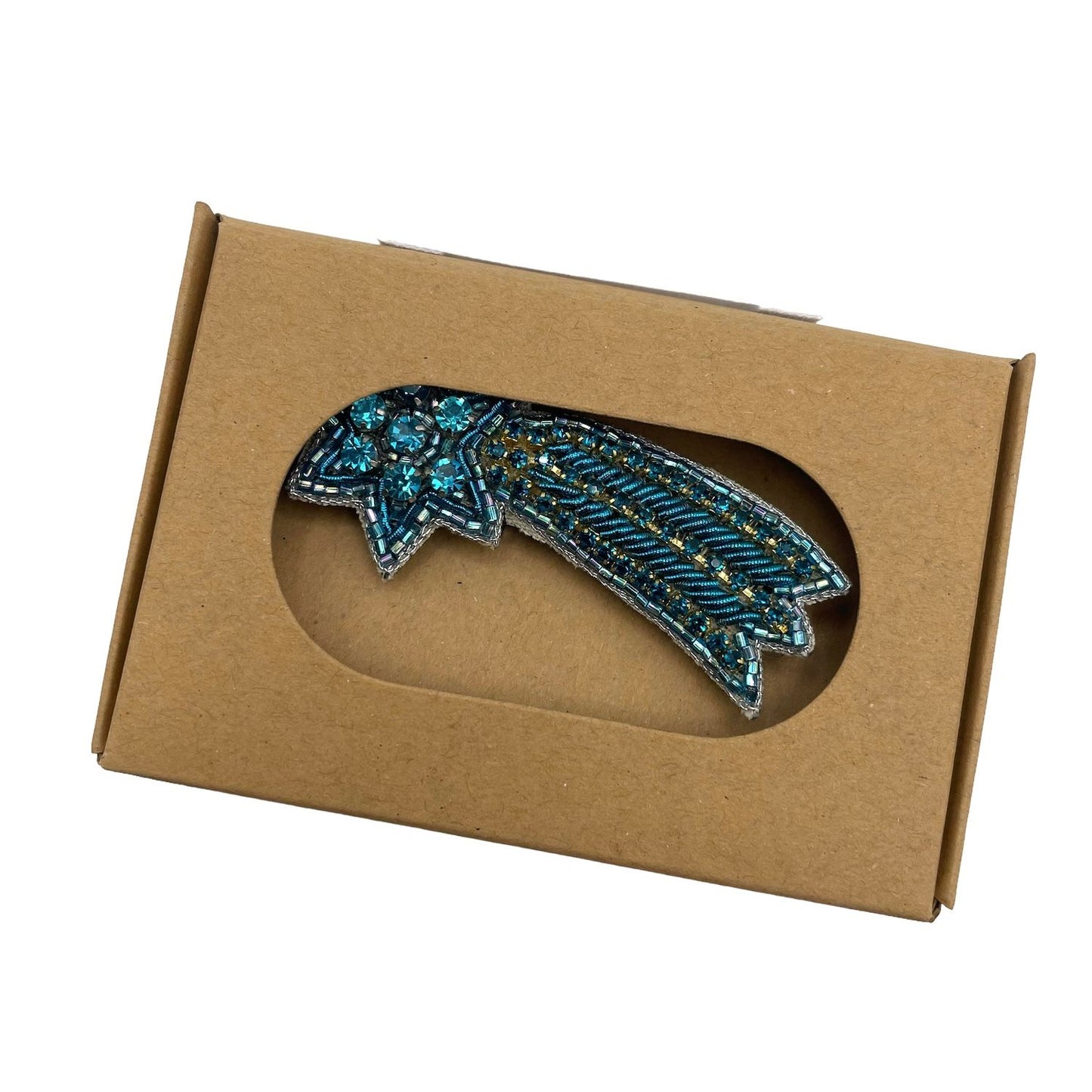 Shooting star pin blue