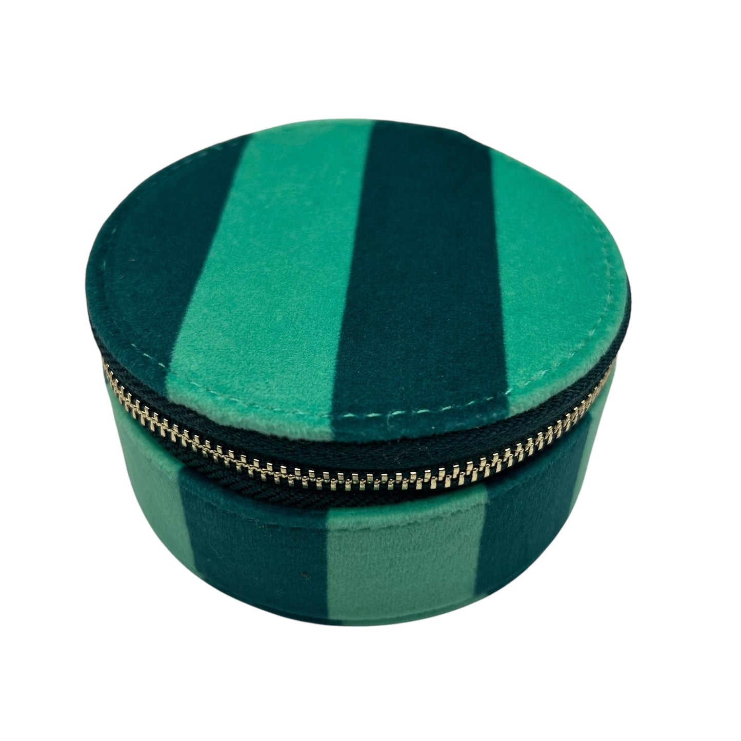 Jewellery Travel Pot in teal stripe