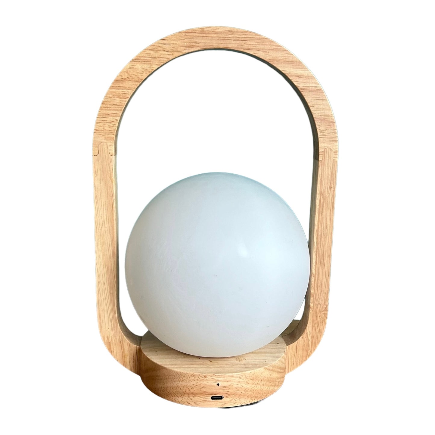 Rechargable touch lantern - beech style wood lamp