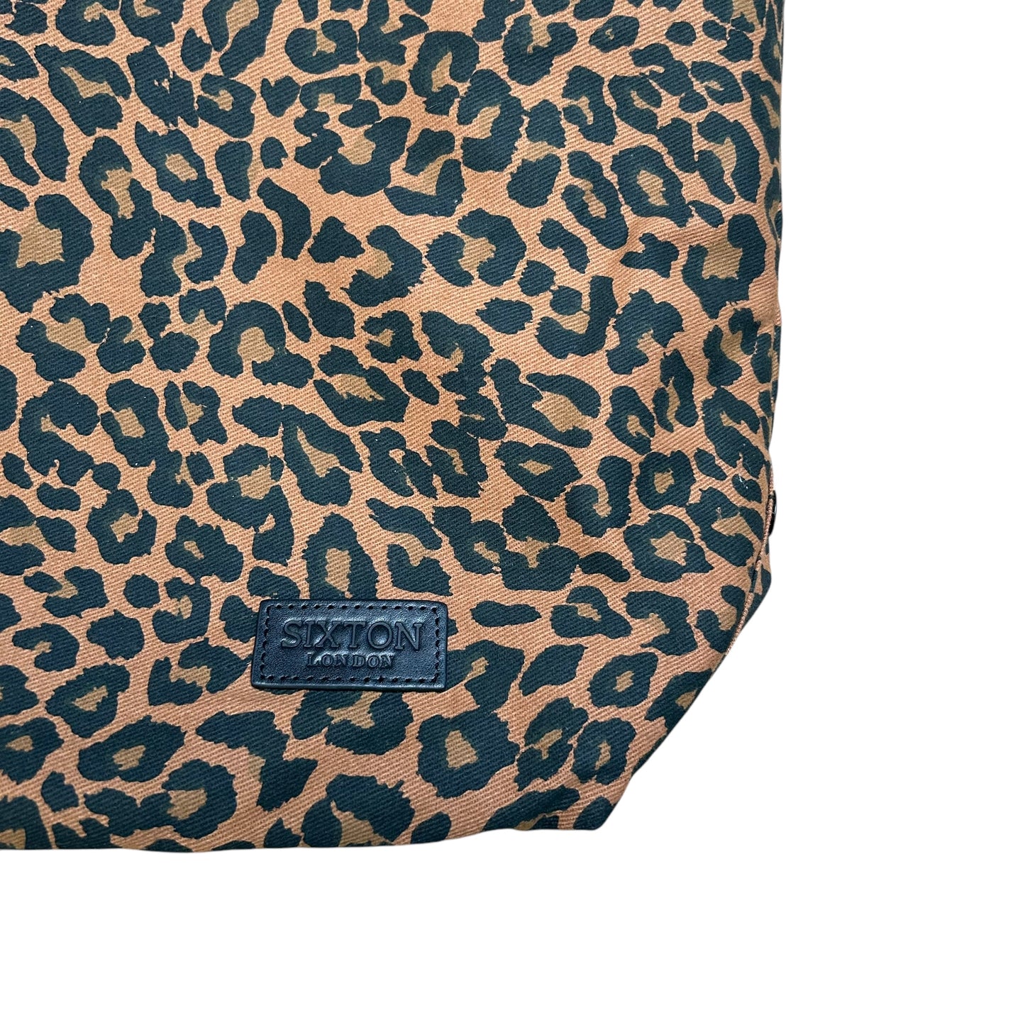 Weekend tote bag - brown leopard print
