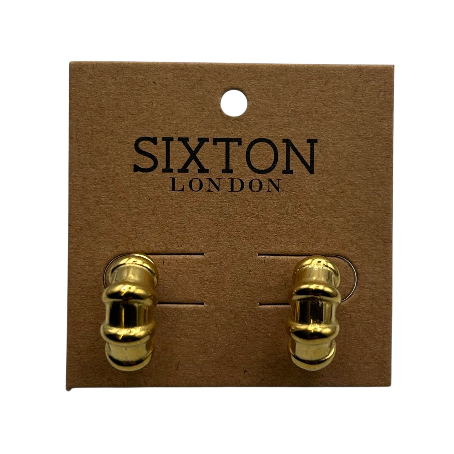 Large Croissant open hoop earrings