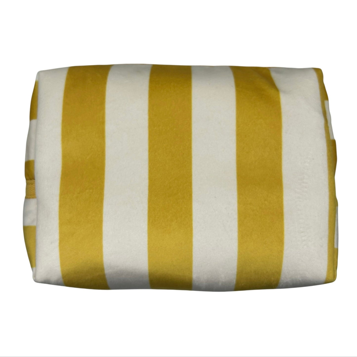 Yellow stripe make-up bag