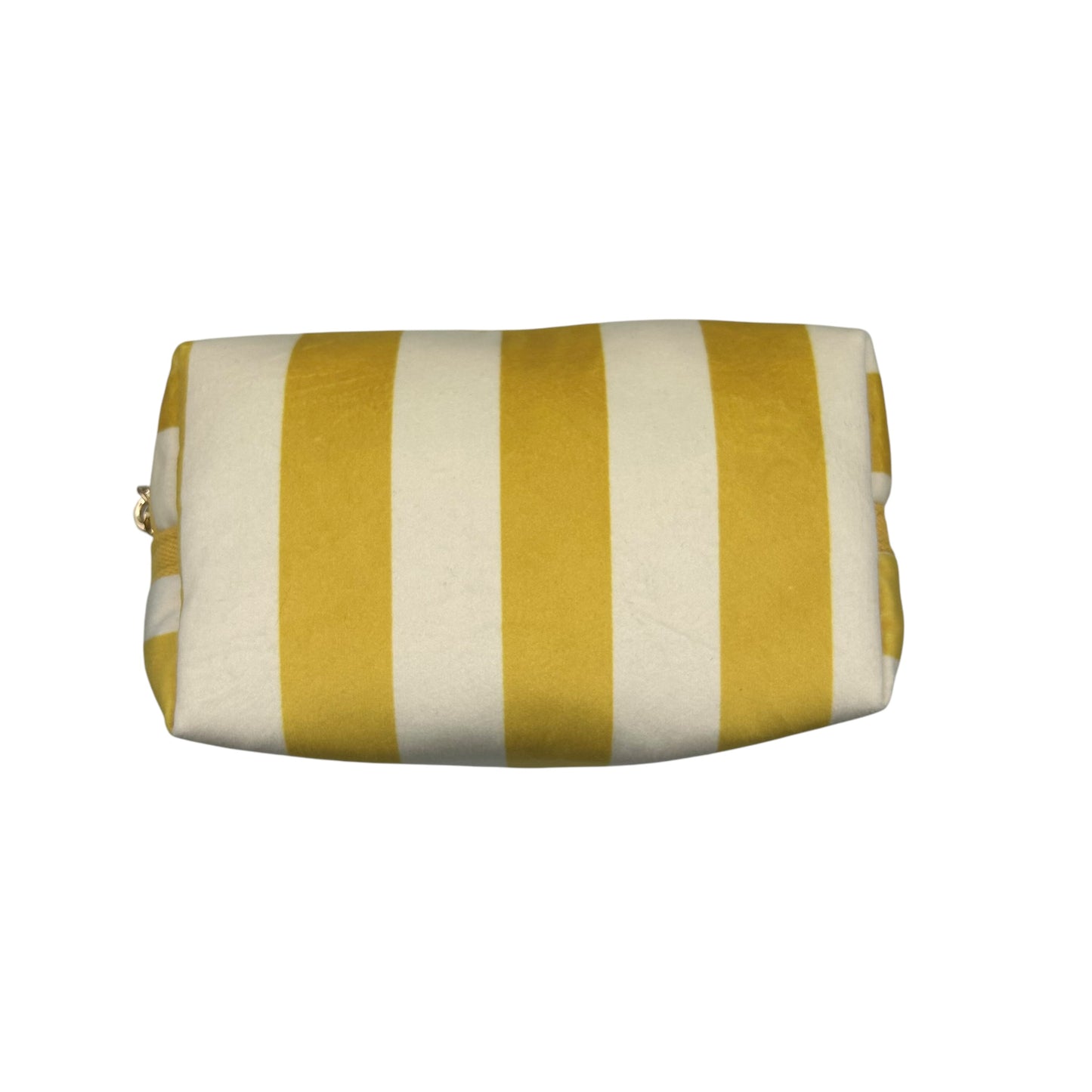 Yellow stripe make-up bag