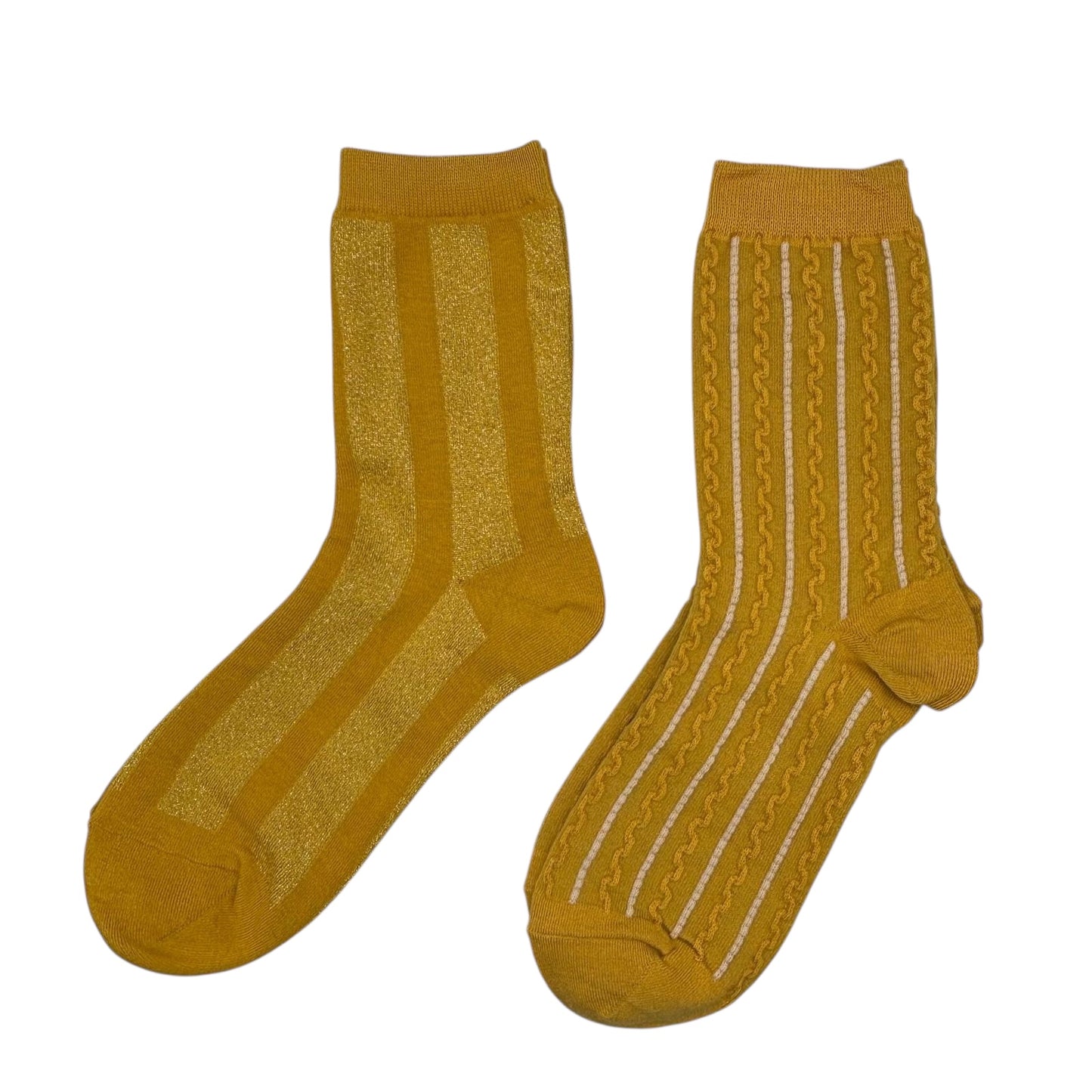 Mustard Berlin & Sunshine Lyon sock box duo with embroidered brooch