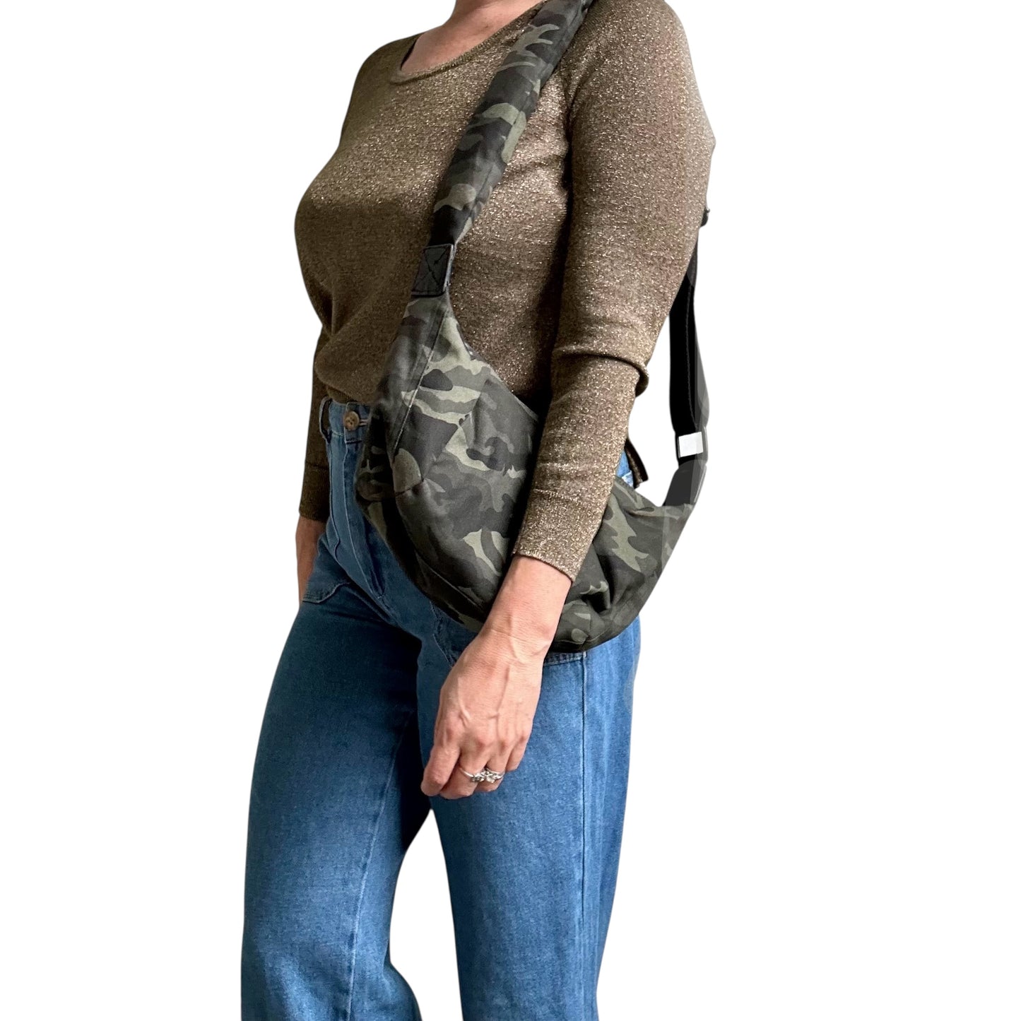 Brixton cross body sling bag - camo print - small