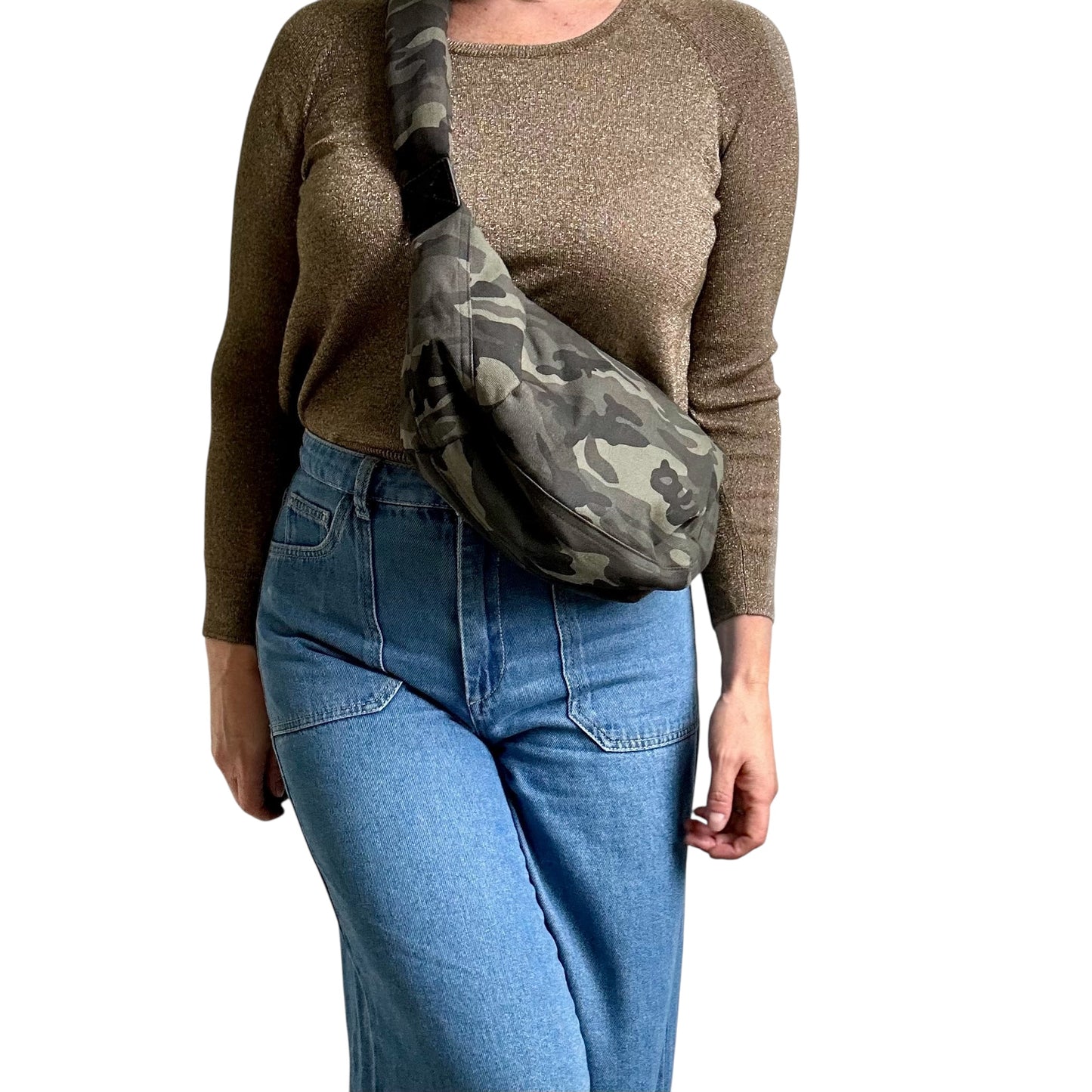 Brixton cross body sling bag - camo print - small