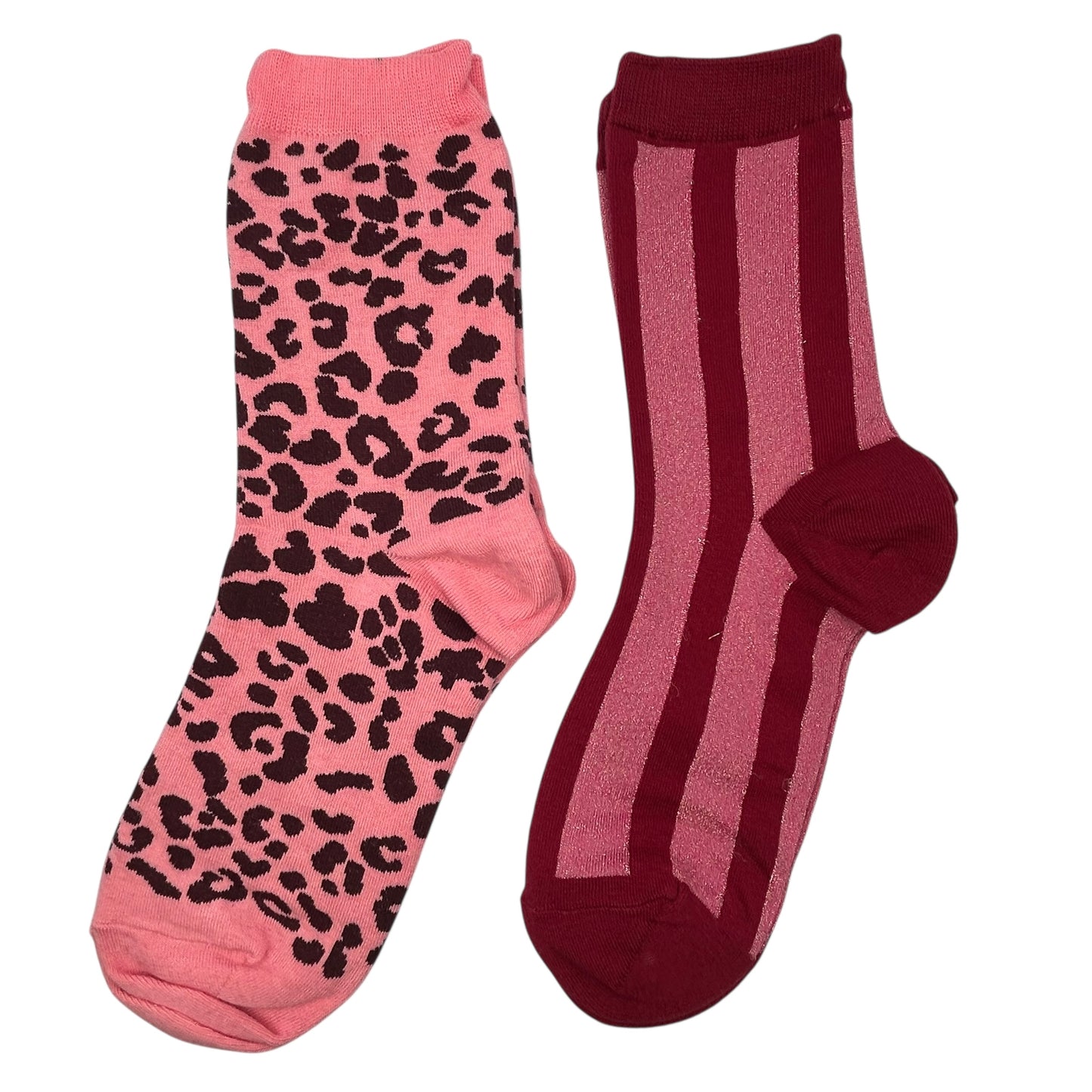 Pink Leopard & Red Berlin sock box duo