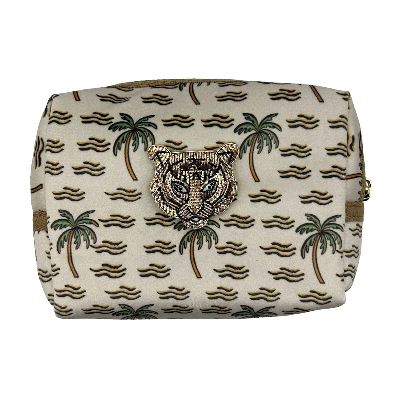 VELVET MAKE-UP POUCH SMALL SAND