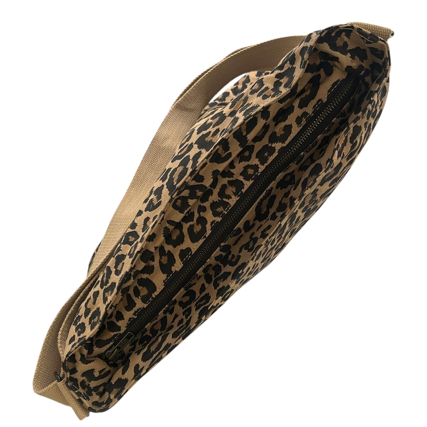 Portland messenger bag - sand leopard print