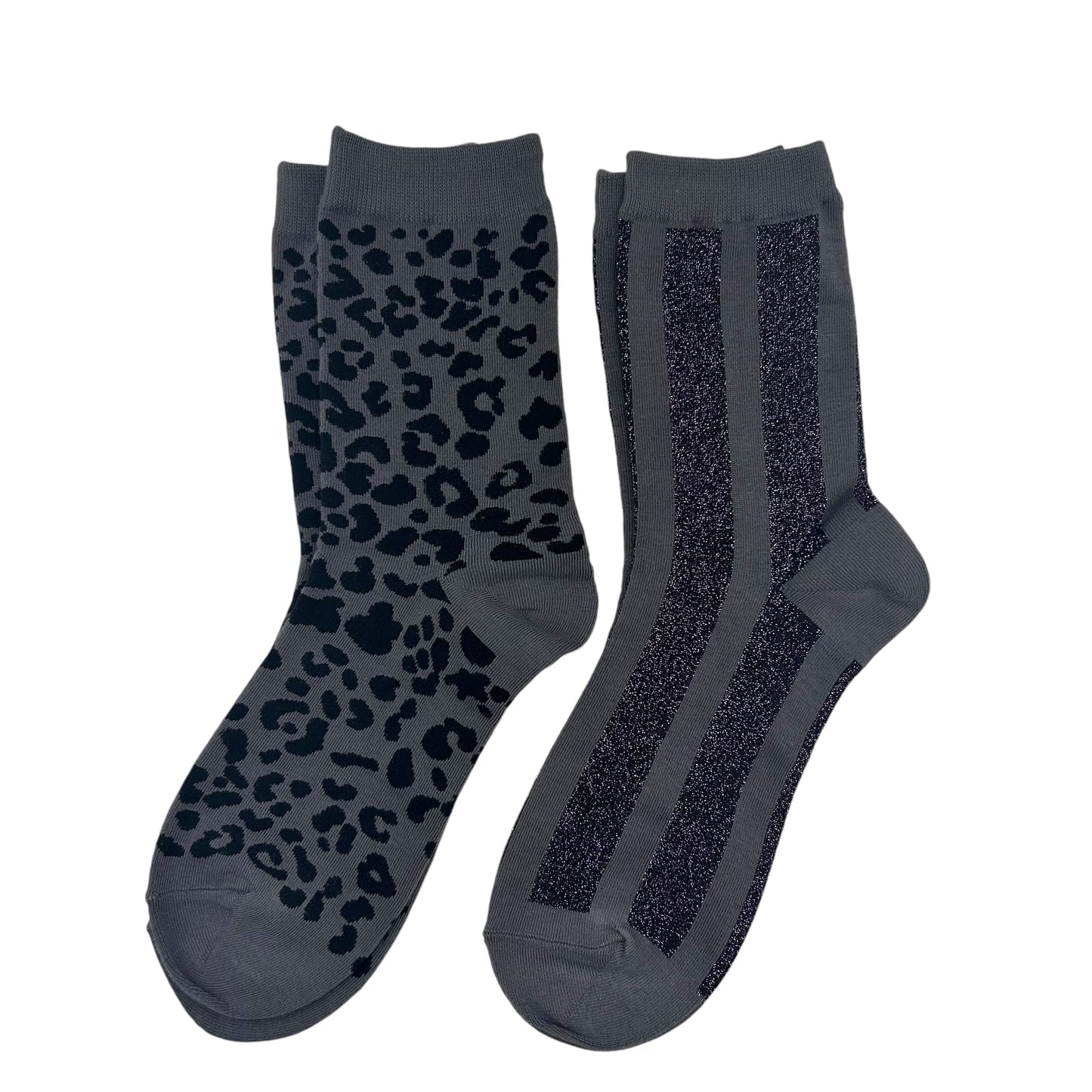 Charcoal Leopard & Berlin sock box duo with pin