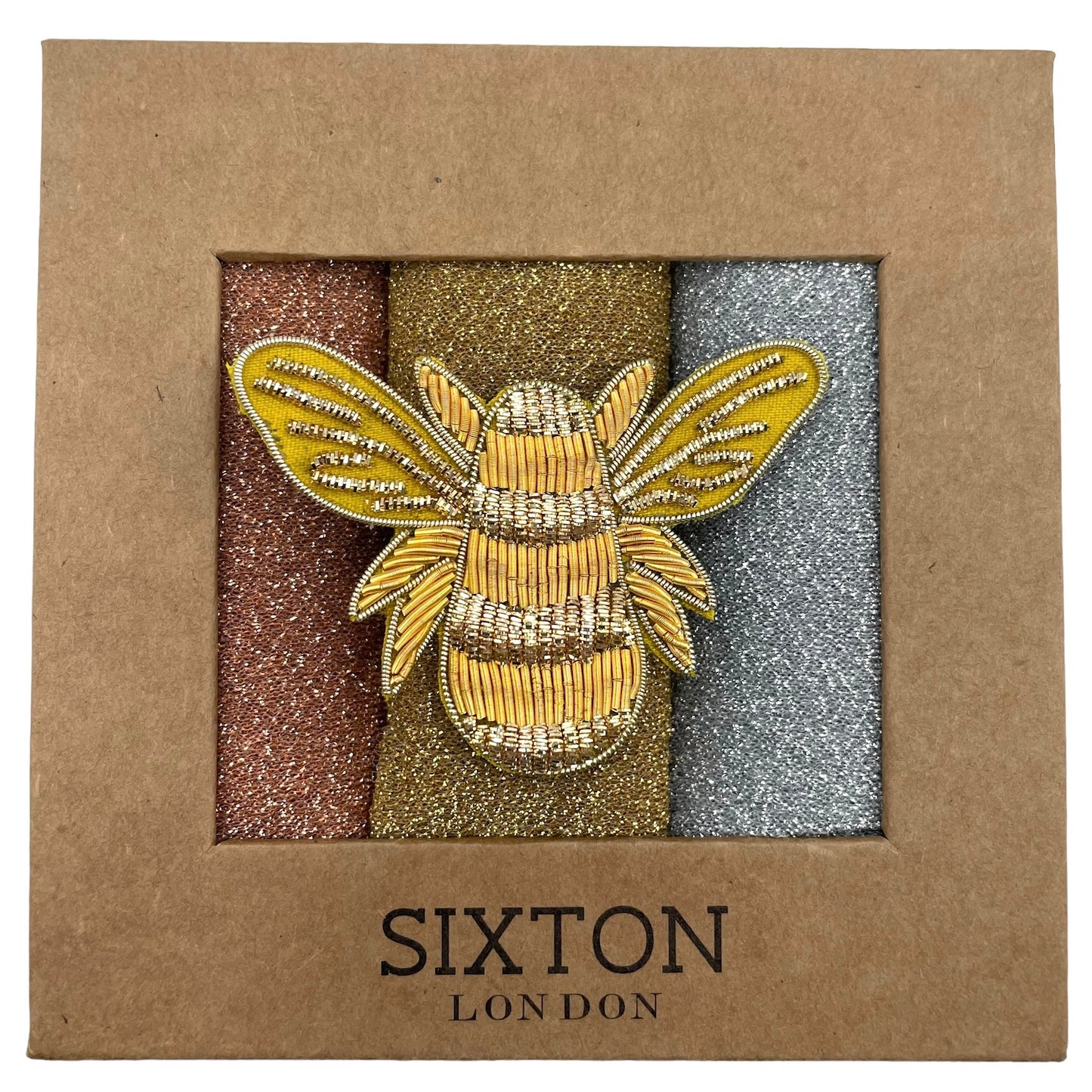 Rio trio Studio 54 sock box with an embroidered pin