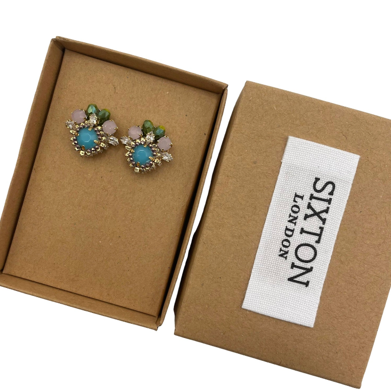 Blue Bouquet earrings