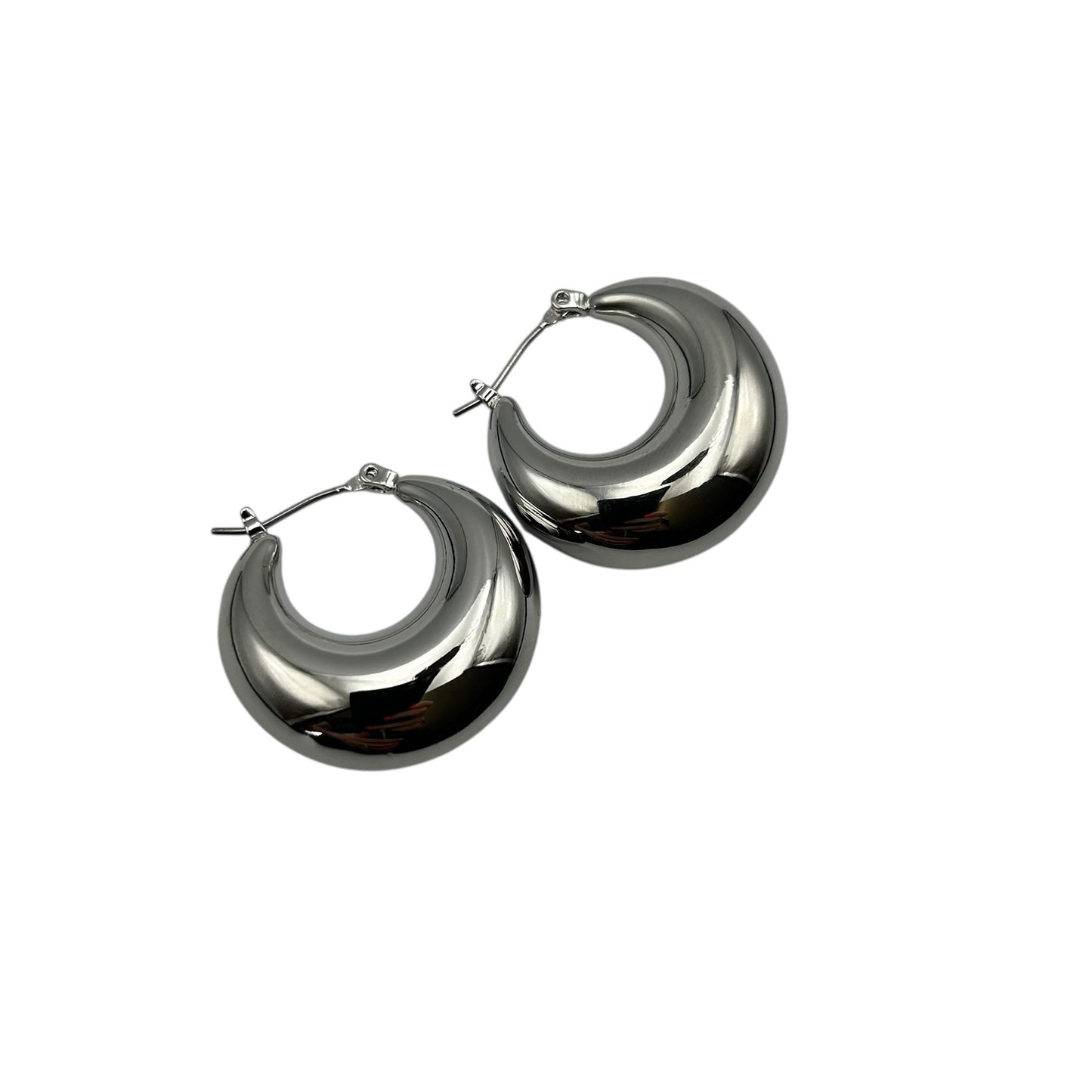Retro Silver Hoop earrings