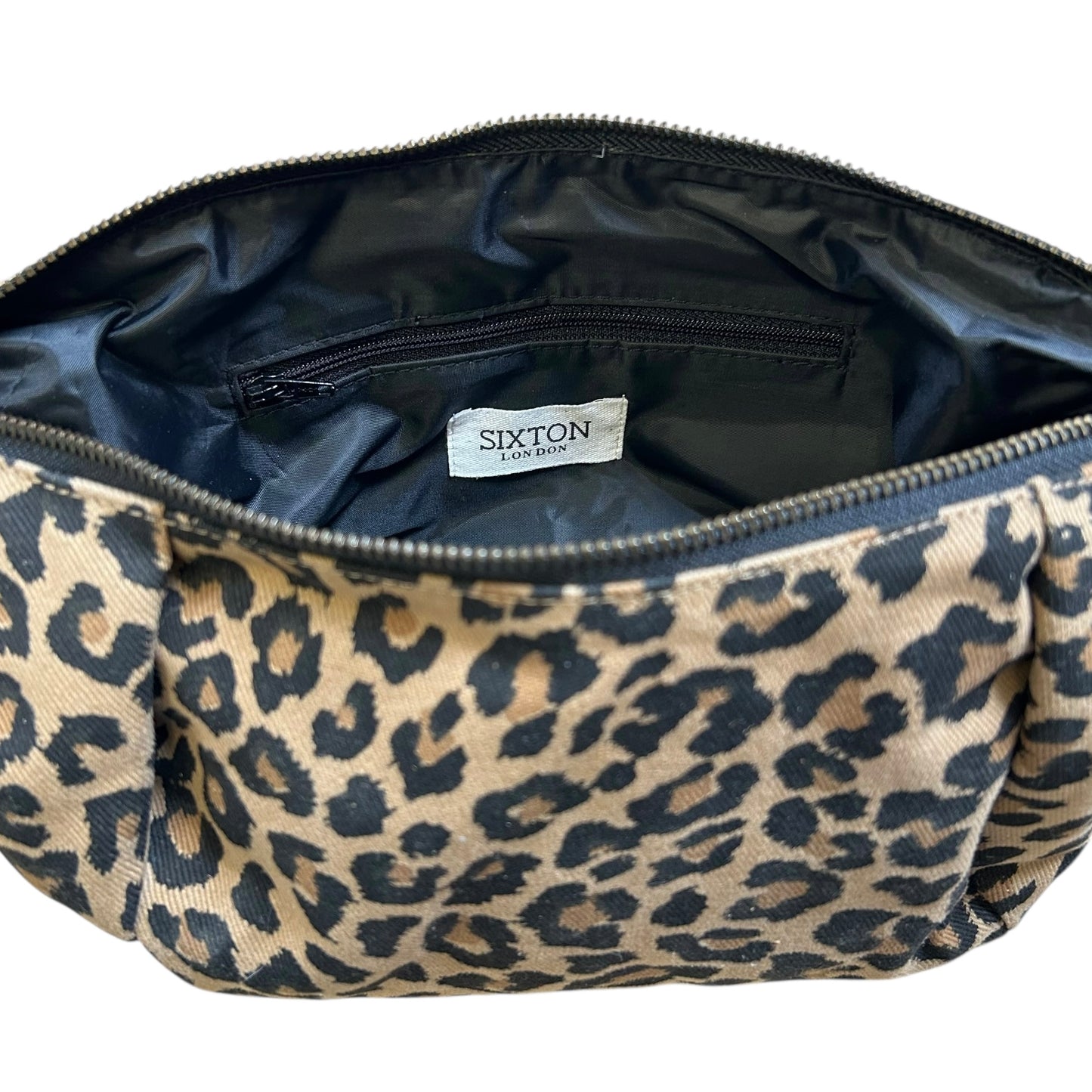Brixton cross body sling bag - sand leopard print - small