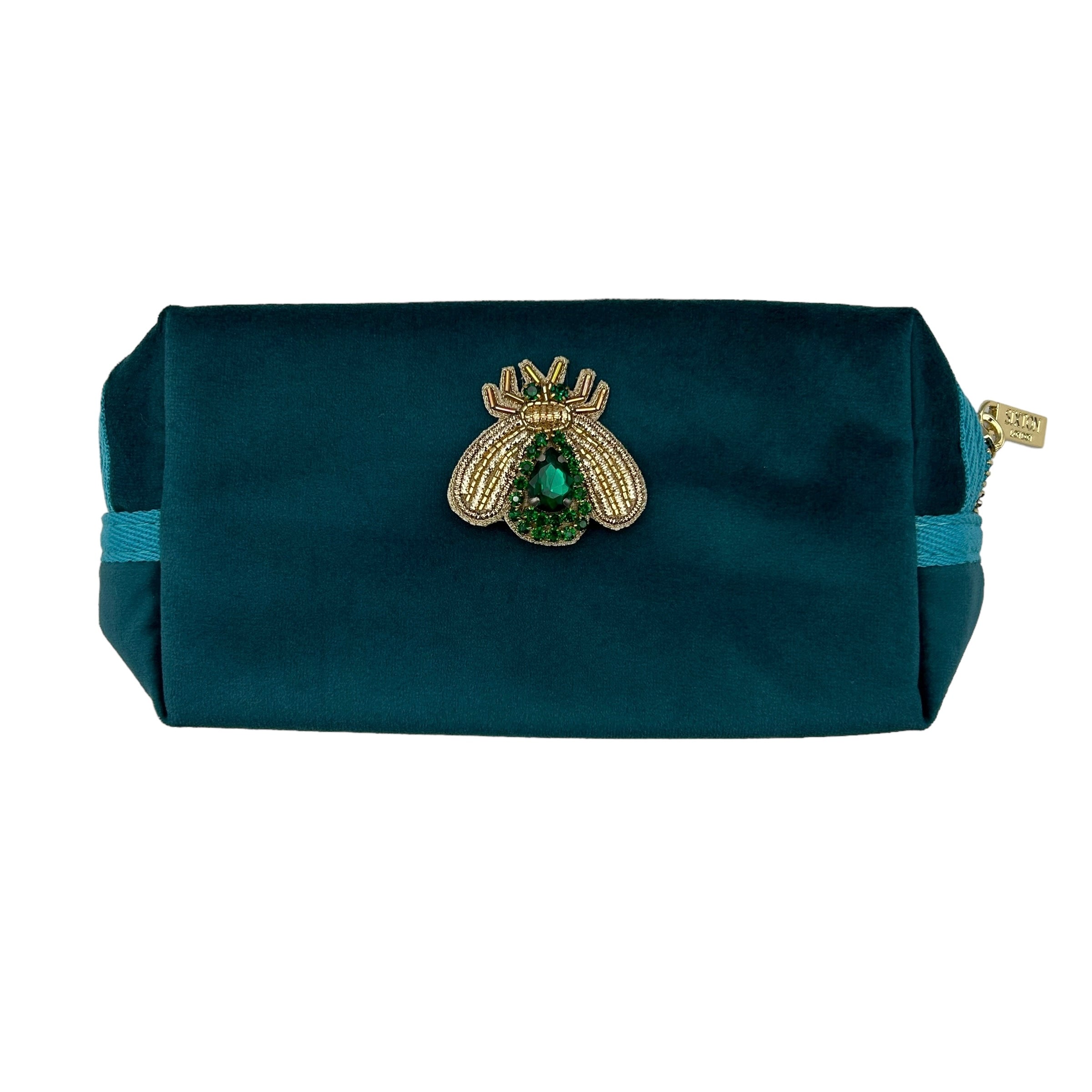 Top Iosis Green Tapestry Make Up Bag Tassel