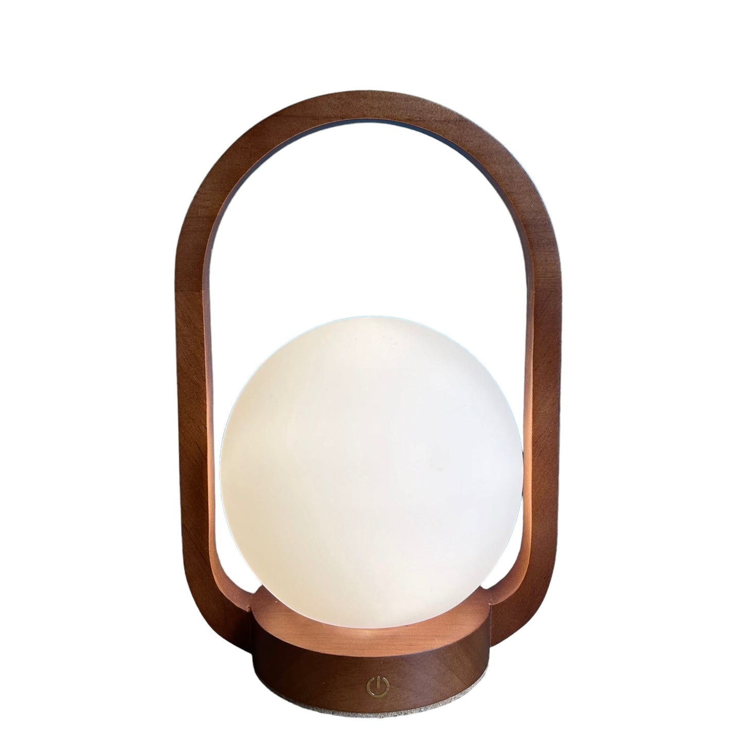 Rechargable touch lantern - teak style wood lamp
