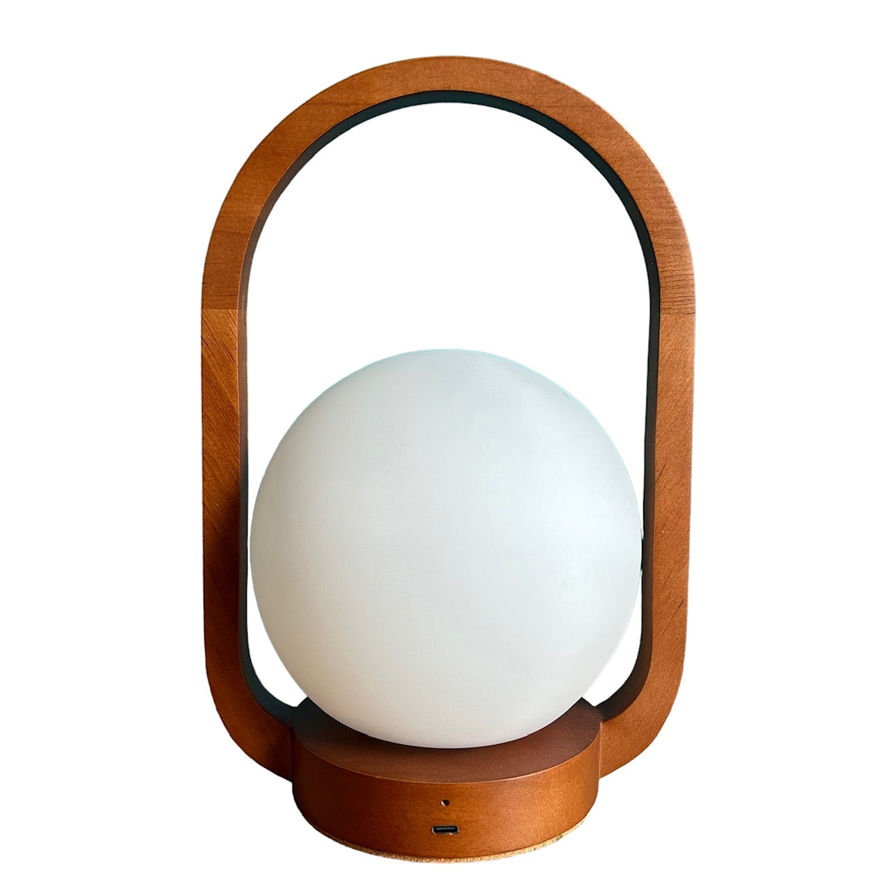 Rechargable touch lantern - teak style wood lamp