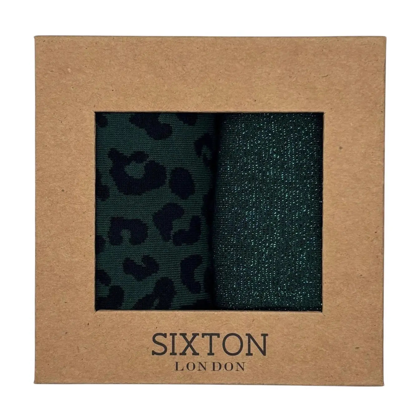 Teal Leopard & Teal Tokyo sock box duo