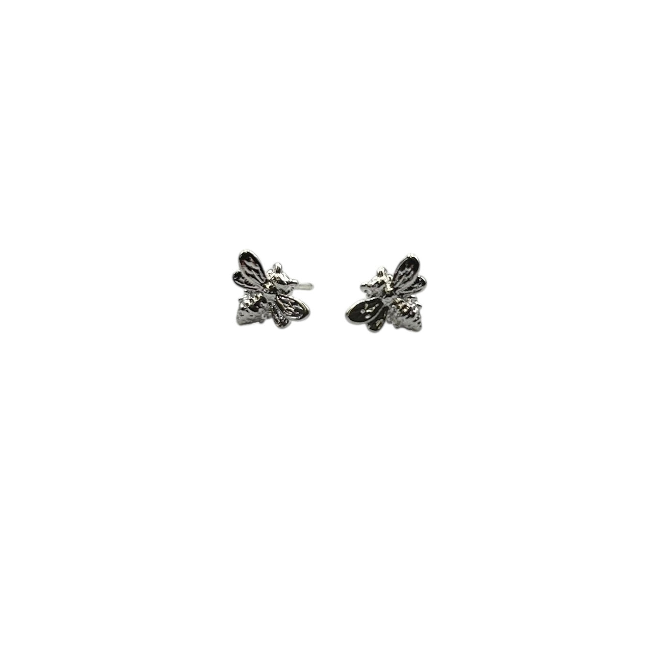 Tiny Bee silver style earrings