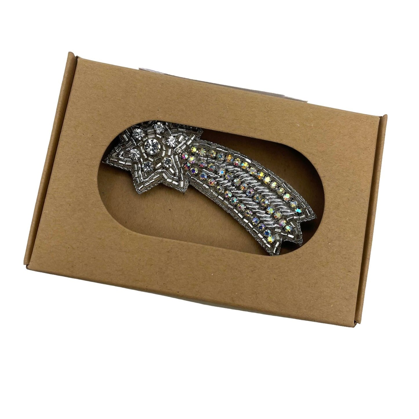 Shooting star pin silver