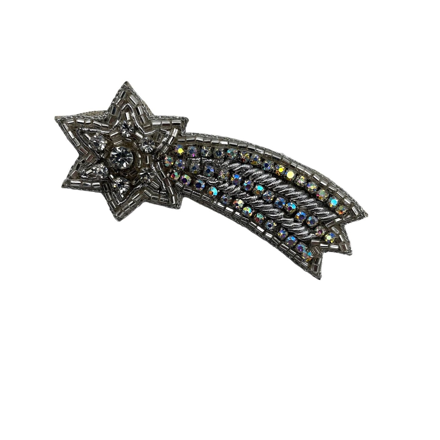 Shooting star pin silver
