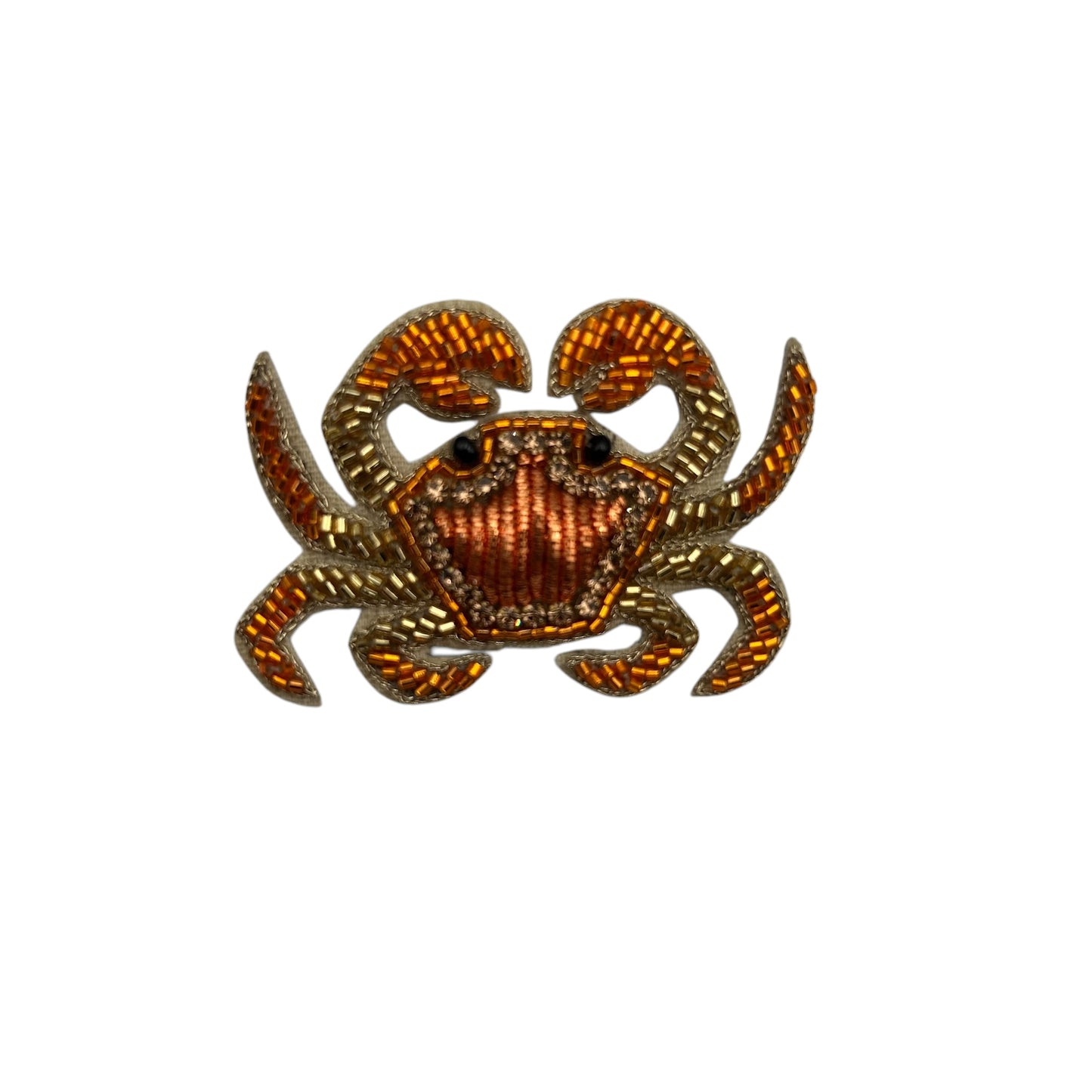Jewellery Travel Pot in pale pink - Crab brooch