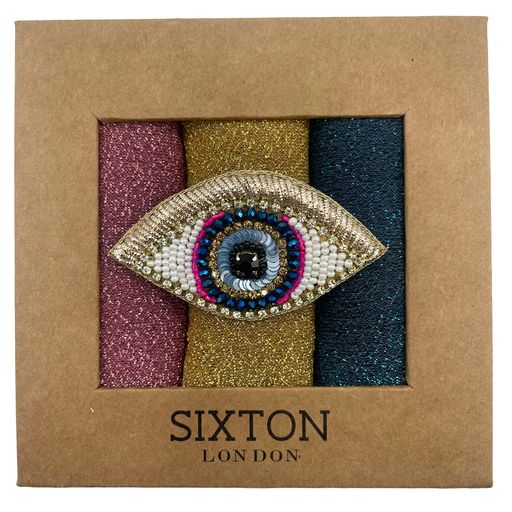 Rio Trio Soiree socks set with beaded pin
