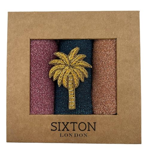 Rio Trio Roxy socks set with beaded pin
