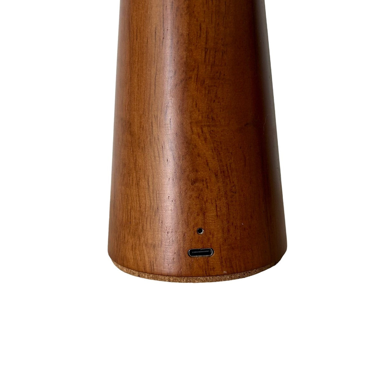 Rechargable touch cone lamp - teak style