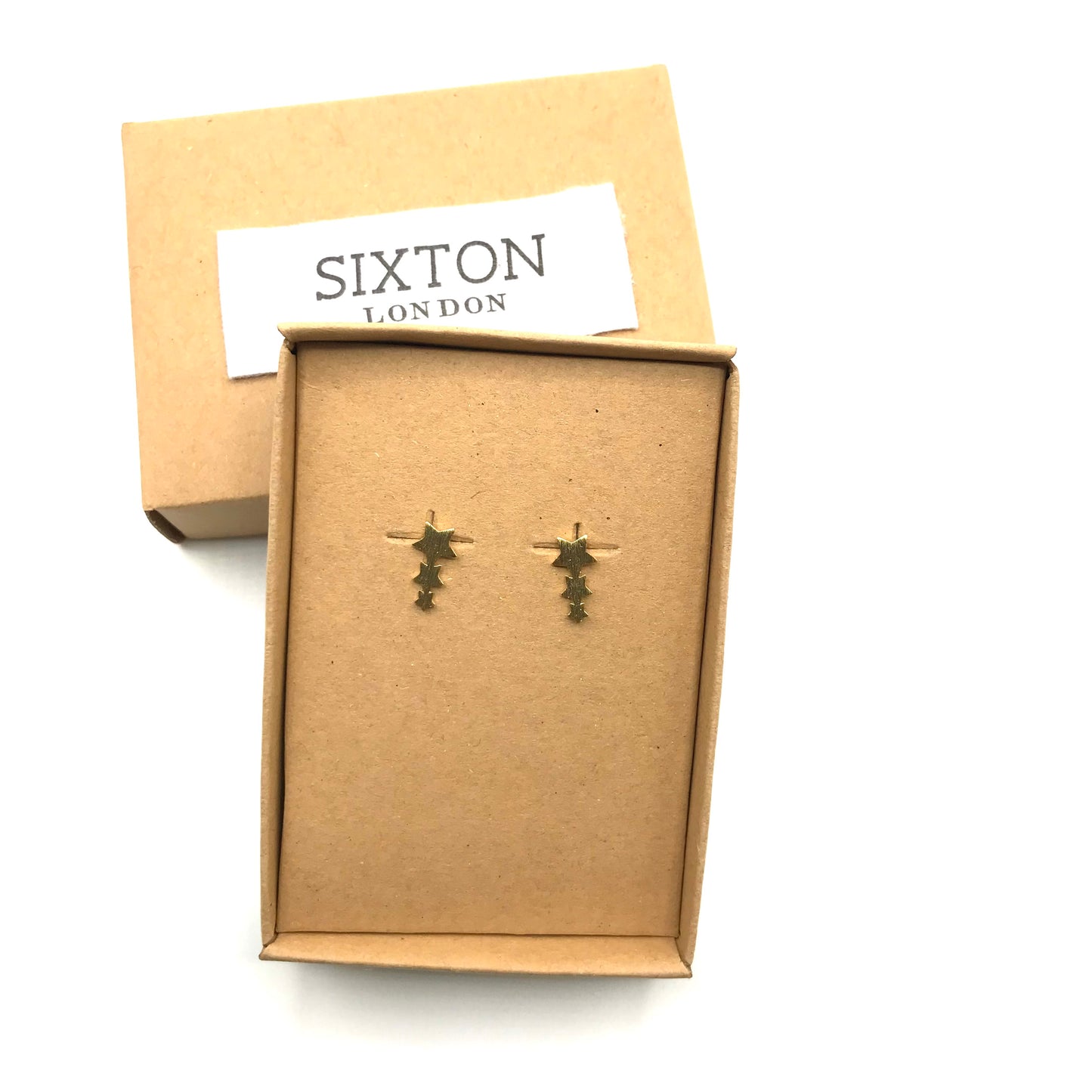 Celestial triple star earrings