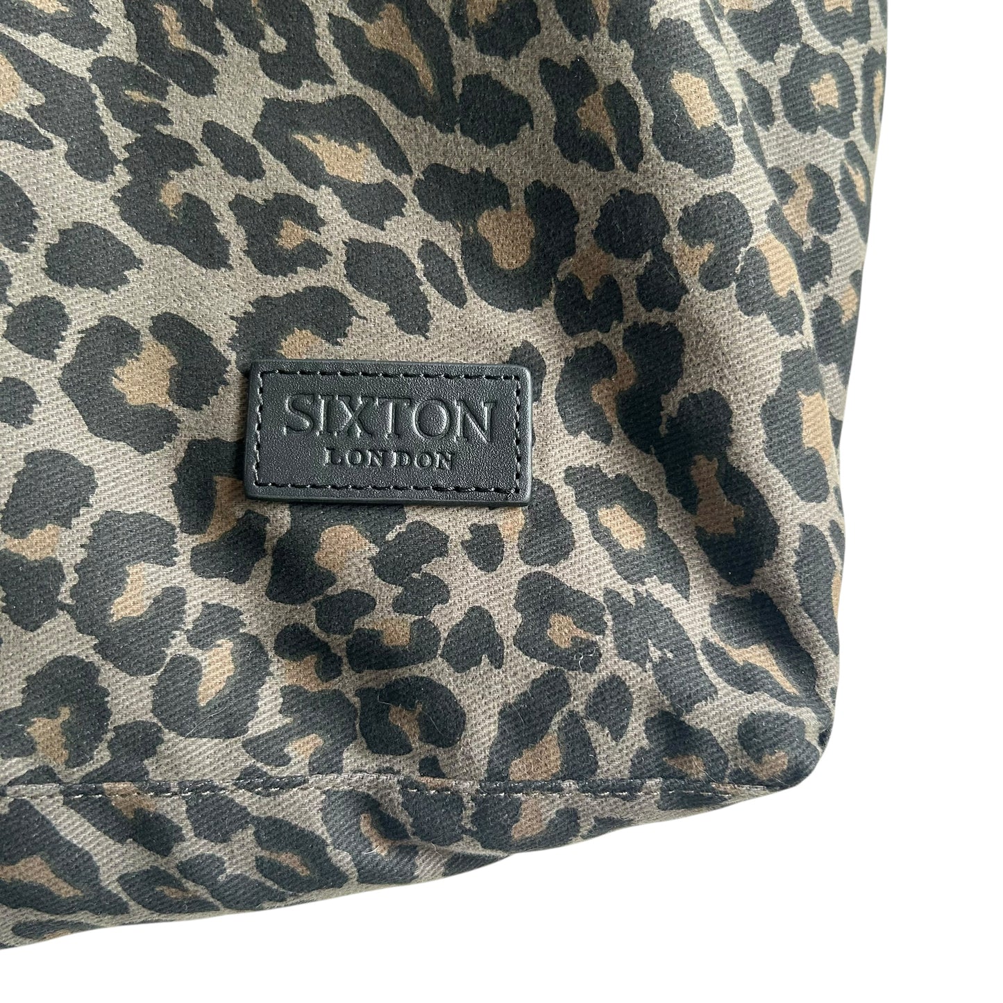 Grey Leopard print tote bag - large