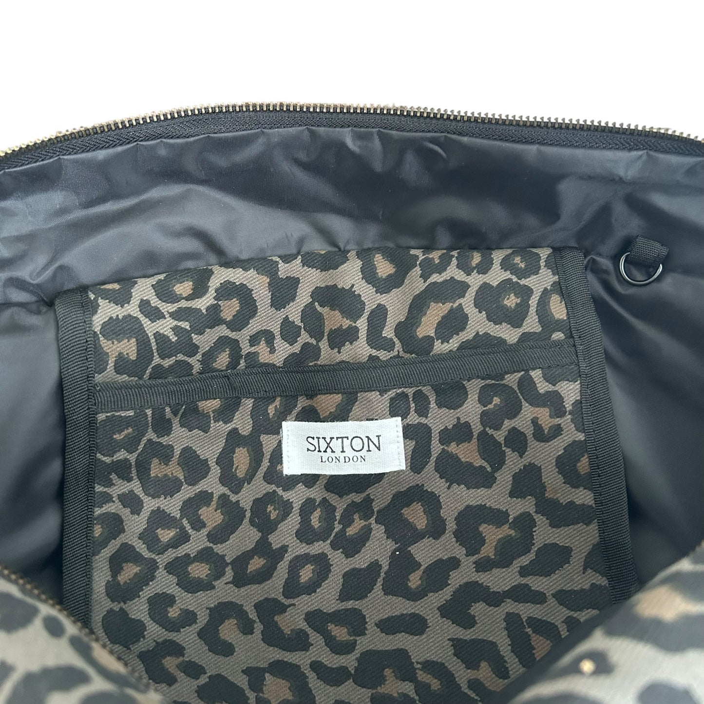 Grey Leopard print tote bag - large