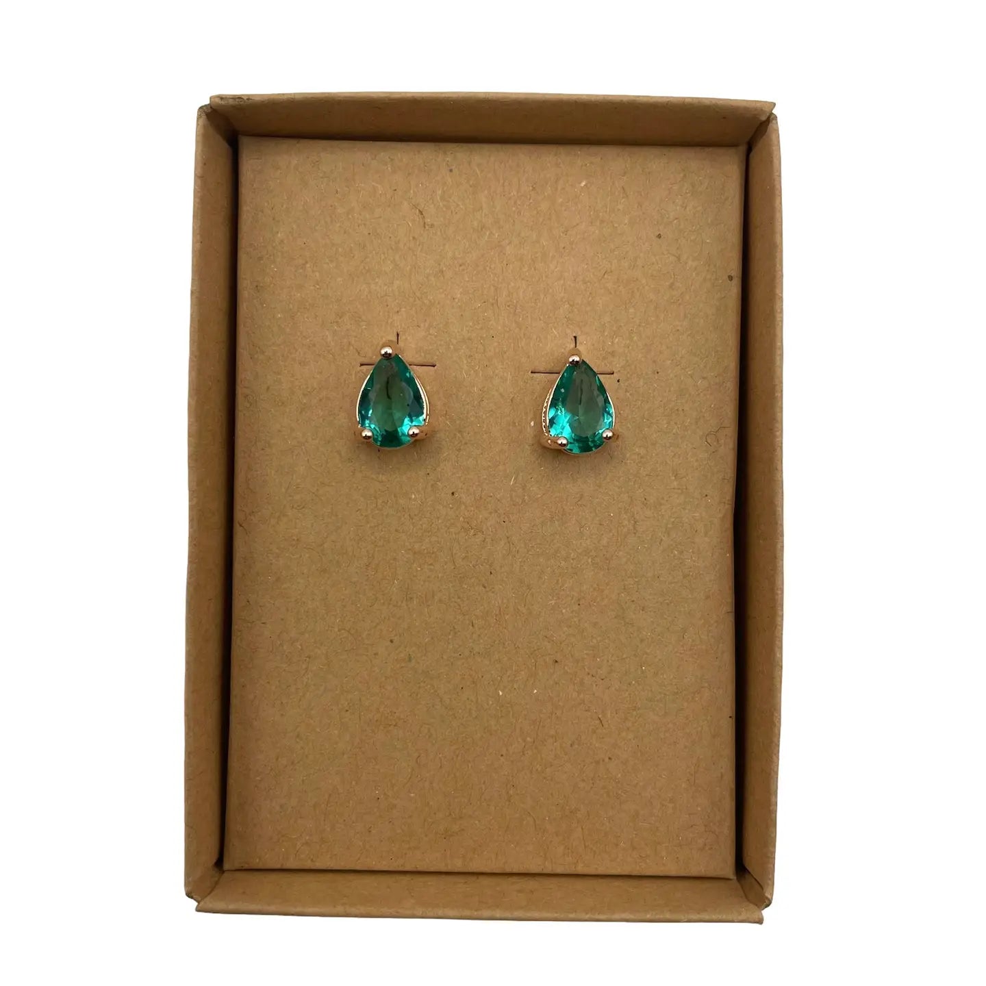 Aqua Teardrop stud earrings