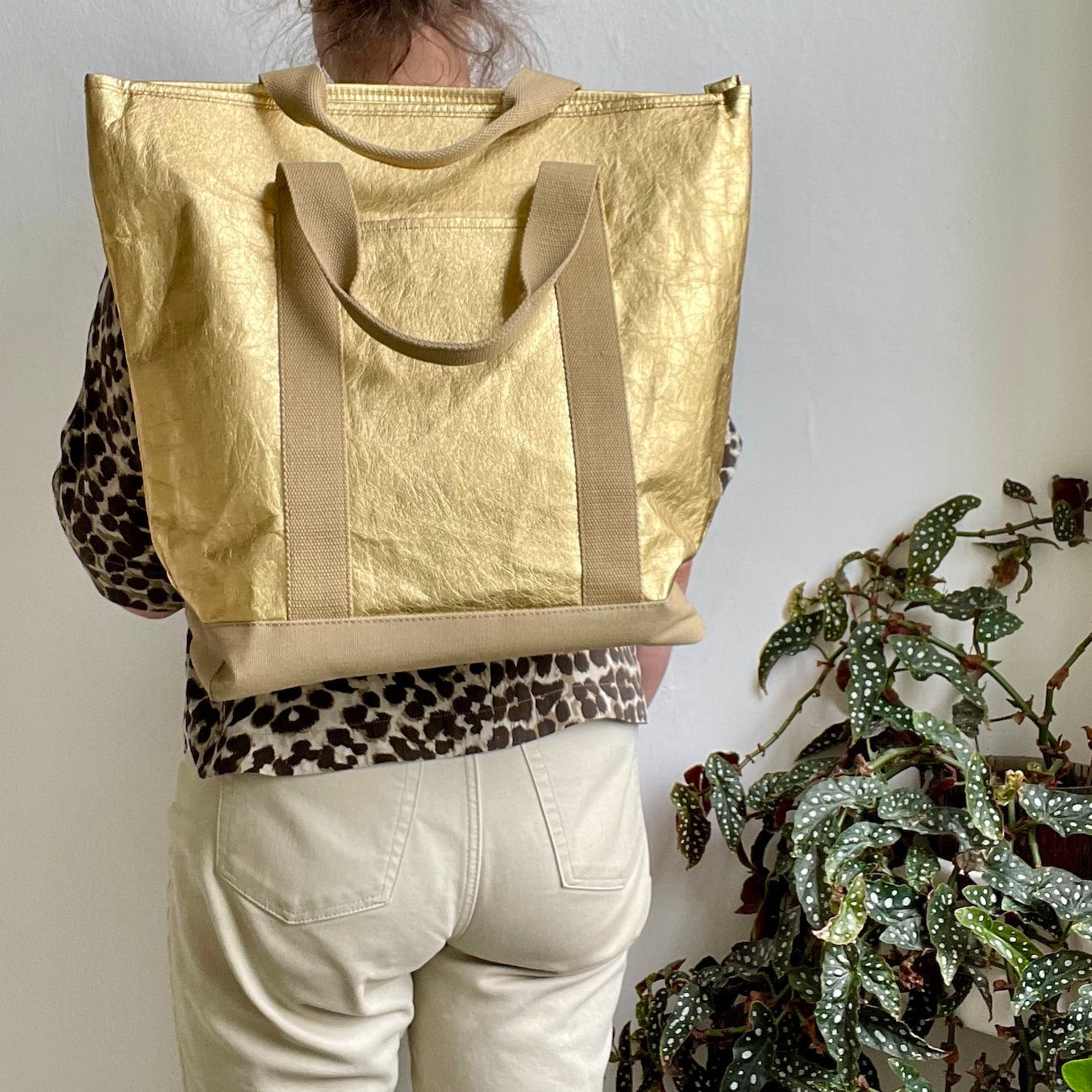 Gold backpack