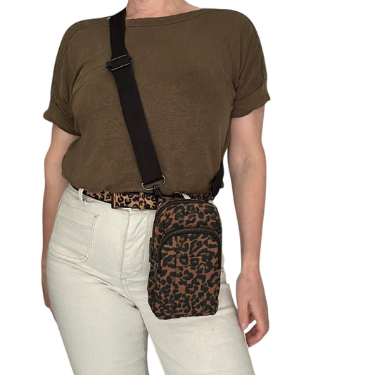Barcelona bag - brown leopard print