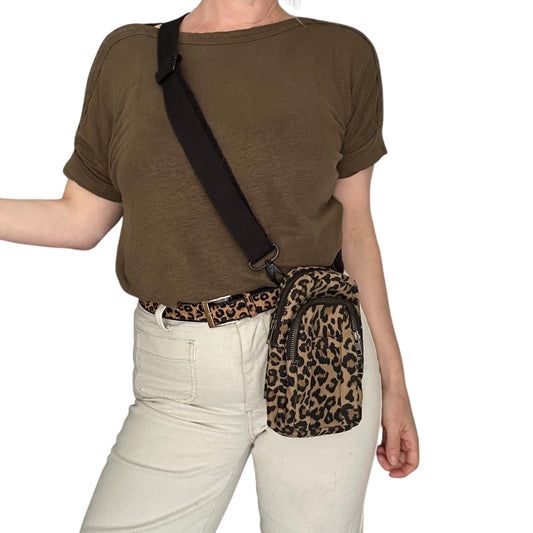 Barcelona bag - sand leopard print
