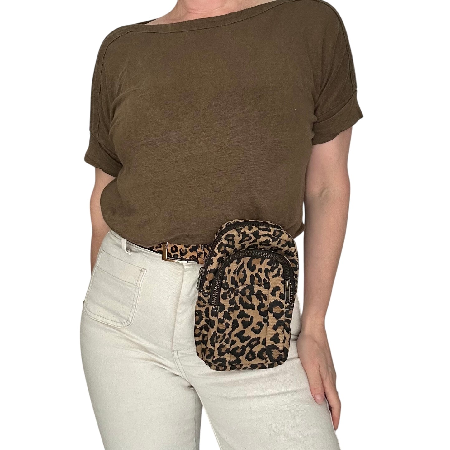 Barcelona bag - sand leopard print