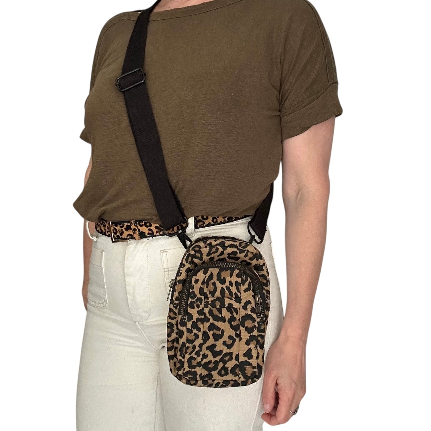 Barcelona bag - sand leopard print