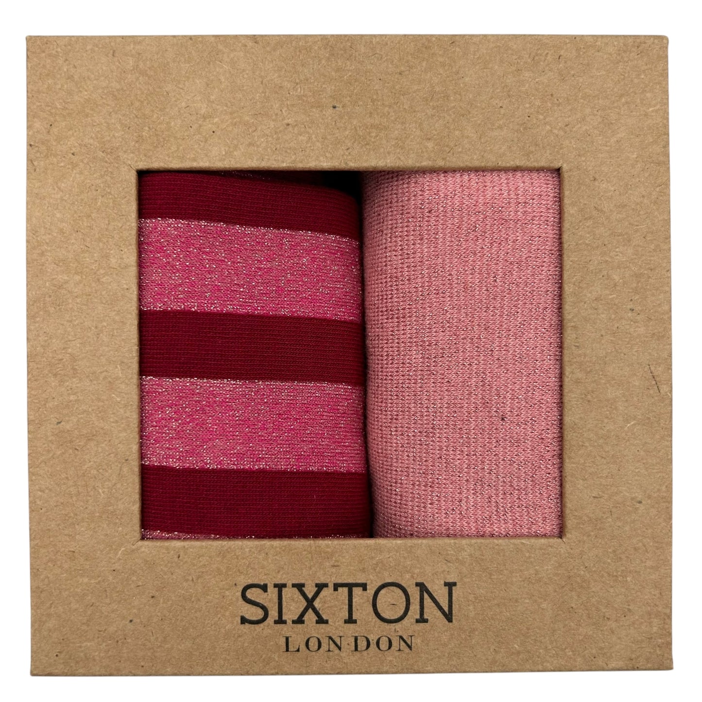 Red Berlin & Pale Pink Tokyo sock box duo