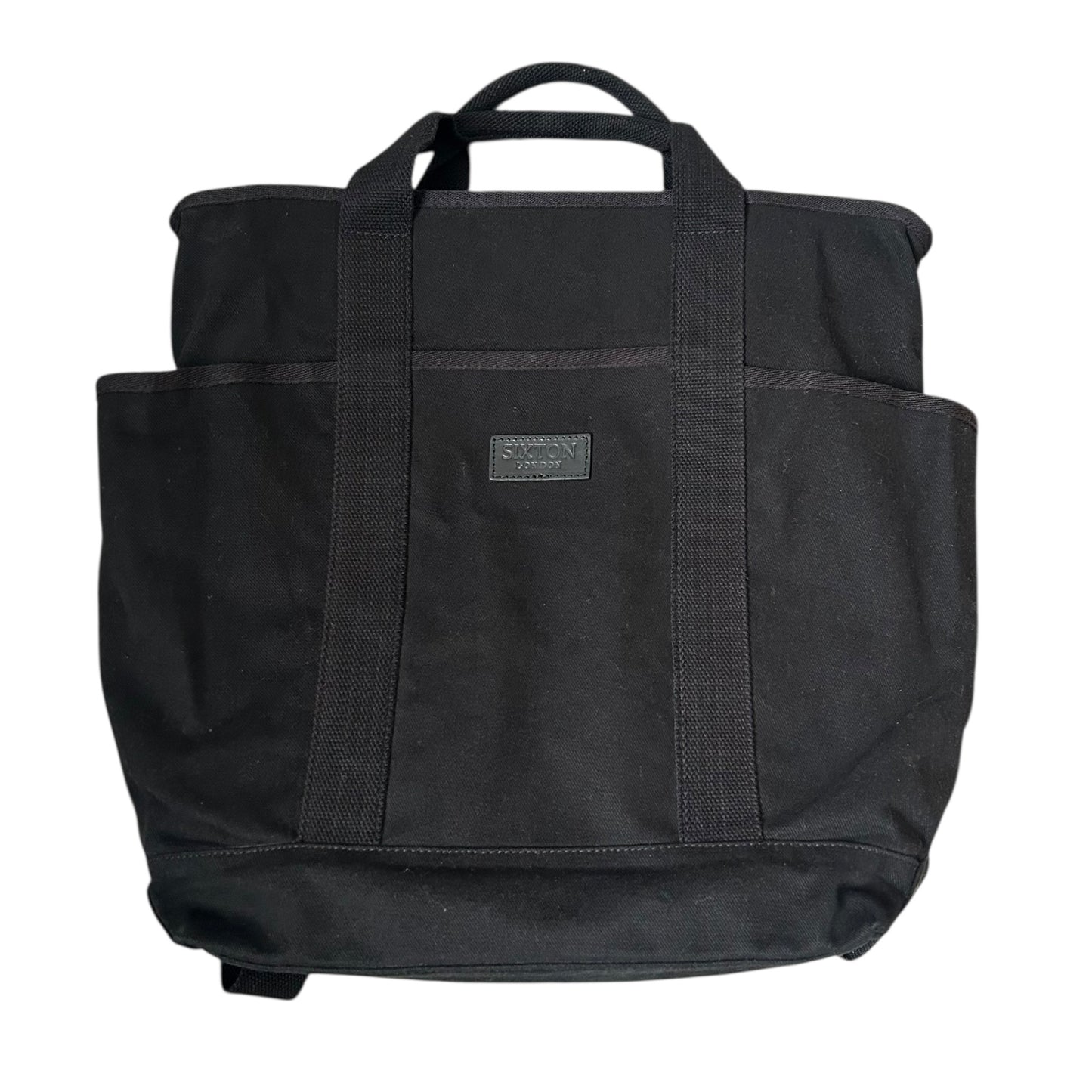 Backpack - Black cotton canvas