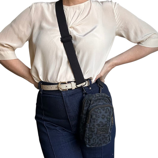 Barcelona bag - blue leopard print