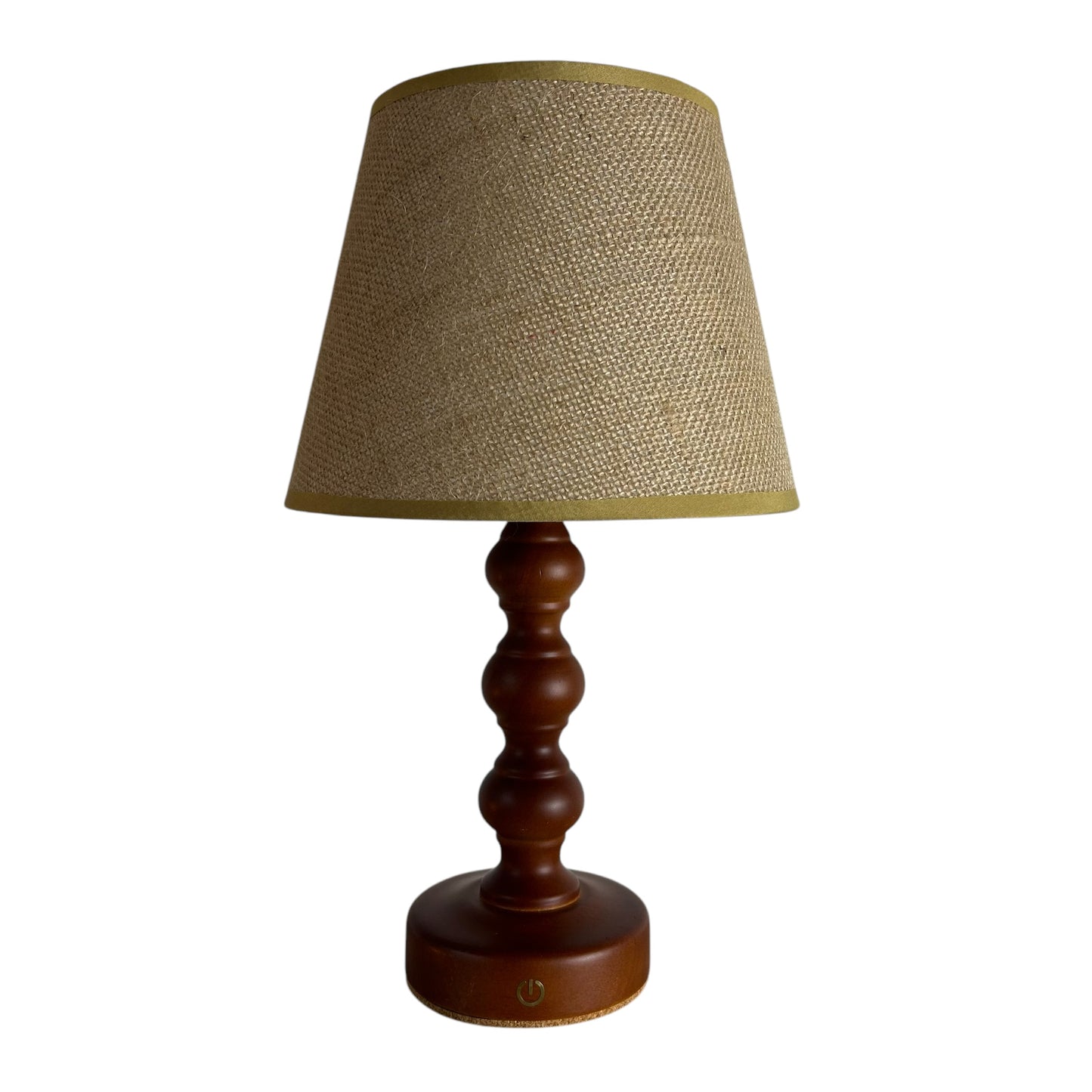 Bobbin Teak Style rechargeable touch lamp