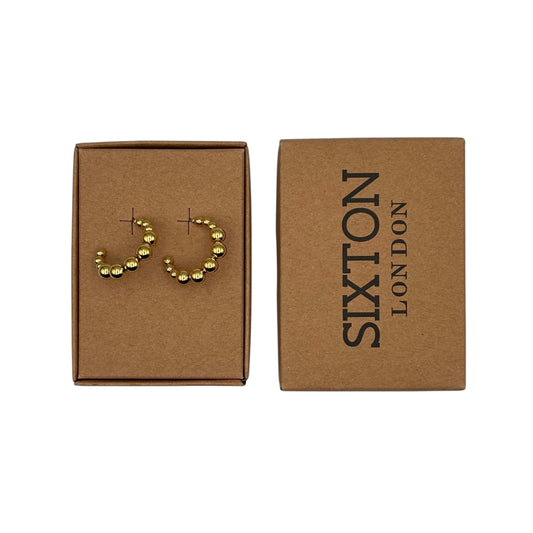Gold Bobble Hoop earrings